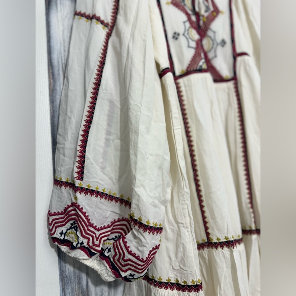 Free People Sweet Escape Midi Embroidered Bohemian Dress Size Medium ~ NWOT - Picture 5 of 12